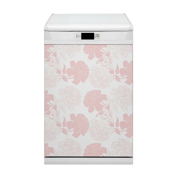 Pannello magnetico per lavastoviglie Fiori rosa
