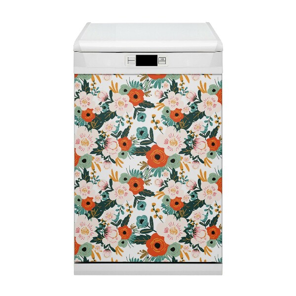 Copertura magnetica per lavastoviglie Fiori colorati