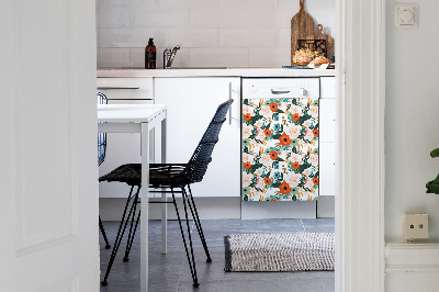 Copertura magnetica per lavastoviglie Fiori colorati