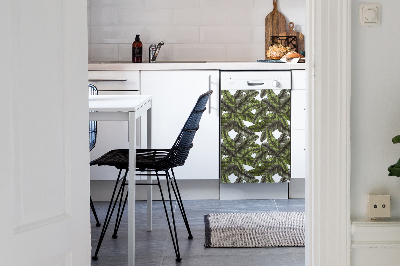Coperchio magnetico decorativo per lavastoviglie Foglie della giungla