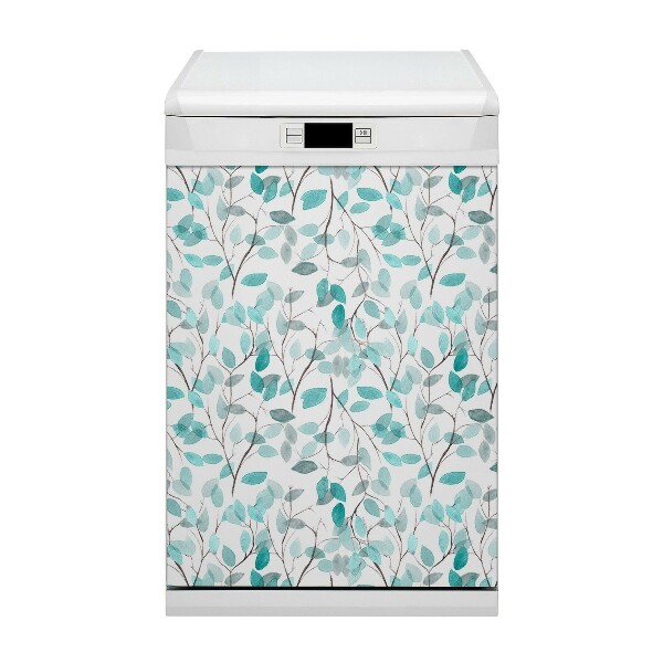 Copertura magnetica per porta della lavastoviglie Foglie d'acqua