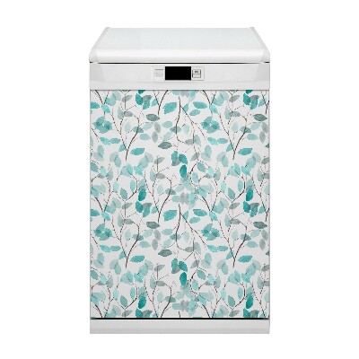 Copertura magnetica per porta della lavastoviglie Foglie d'acqua