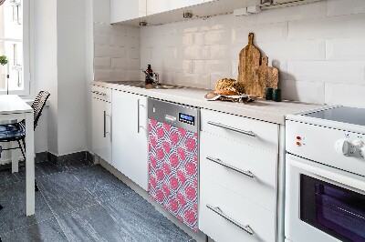 Copertura magnetica per lavastoviglie Foglie rosa