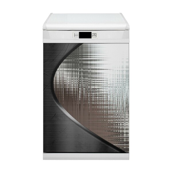 Coperchio magnetico decorativo per lavastoviglie Astrazione d'argento