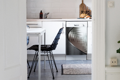 Coperchio magnetico decorativo per lavastoviglie Astrazione d'argento
