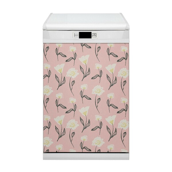 Adesivo magnetico per lavastoviglie Fiori delicati