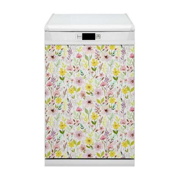 Pannello magnetico per lavastoviglie Fiori colorati