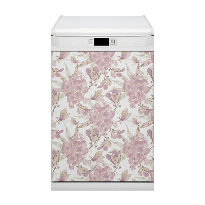 Coperchio magnetico decorativo per lavastoviglie Hibiscus rosa pallido