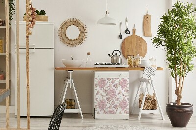 Coperchio magnetico decorativo per lavastoviglie Hibiscus rosa pallido