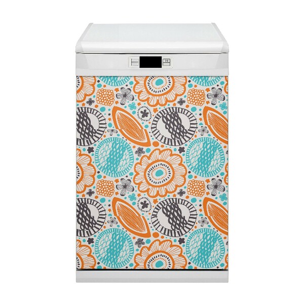 Coperchio magnetico decorativo per lavastoviglie Fiori pastello