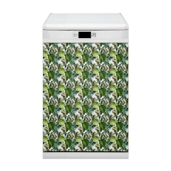 Pannello magnetico per lavastoviglie Foglie tropicali