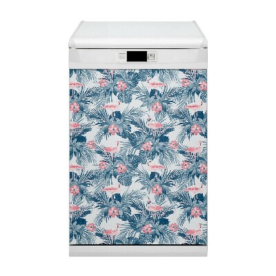 Copertura magnetica per lavastoviglie Flamingos e macchie