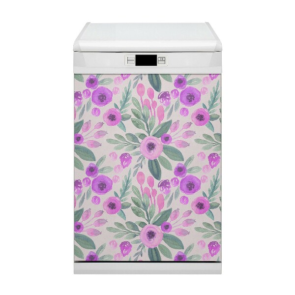 Coperchio magnetico decorativo per lavastoviglie Pattern floreale