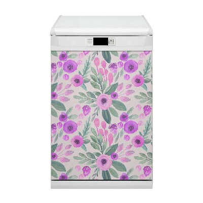 Coperchio magnetico decorativo per lavastoviglie Pattern floreale