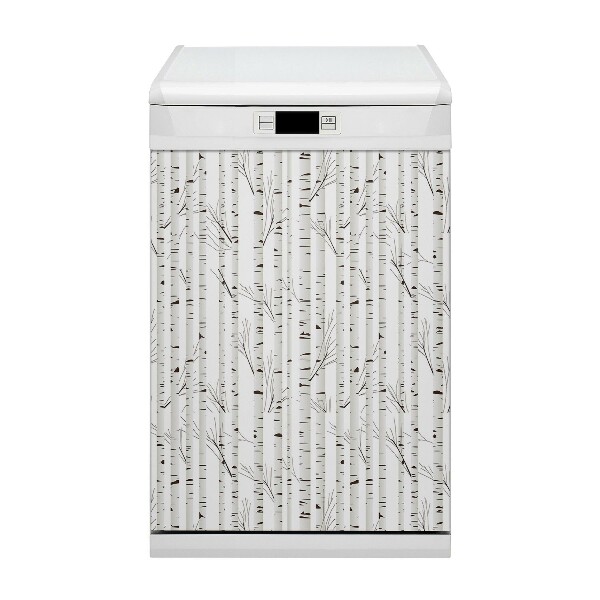 Copertura magnetica per lavastoviglie Betulla