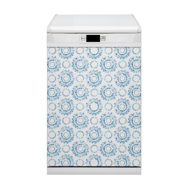Adesivo magnetico per lavastoviglie Ruote blu