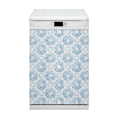 Adesivo magnetico per lavastoviglie Ruote blu