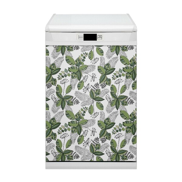 Adesivo magnetico per lavastoviglie Pattern botanico
