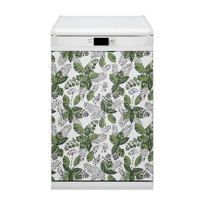Adesivo magnetico per lavastoviglie Pattern botanico