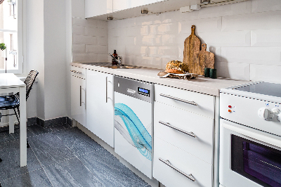 Copertura magnetica per porta della lavastoviglie Strisce grigi blu