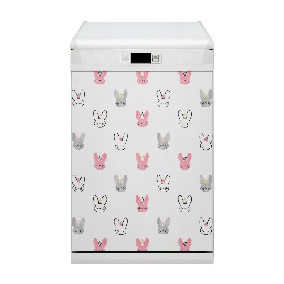Coperchio magnetico decorativo per lavastoviglie Conigli nelle corone