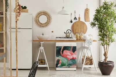 Adesivo magnetico per lavastoviglie Flamingo dipinto