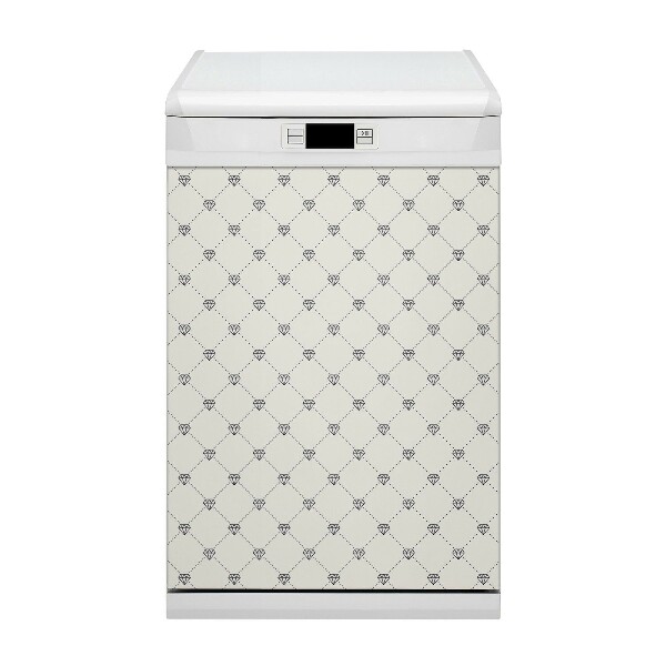 Coperchio magnetico decorativo per lavastoviglie Modello nei diamanti