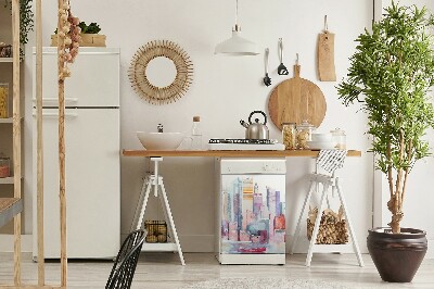 Adesivo magnetico per lavastoviglie Città per l'acqua