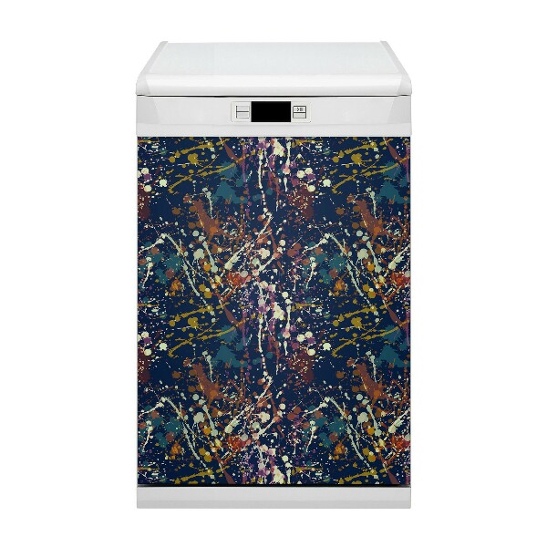 Coperchio magnetico decorativo per lavastoviglie Macchie ad acquerello