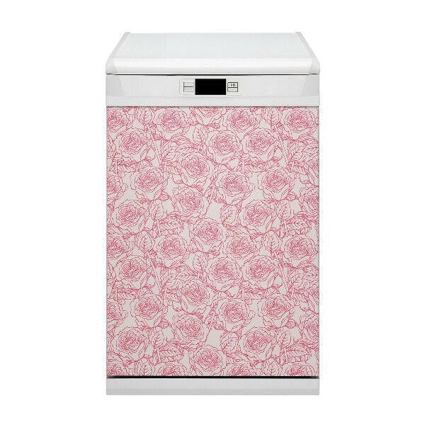 Copertura magnetica per lavastoviglie Rose Doodle