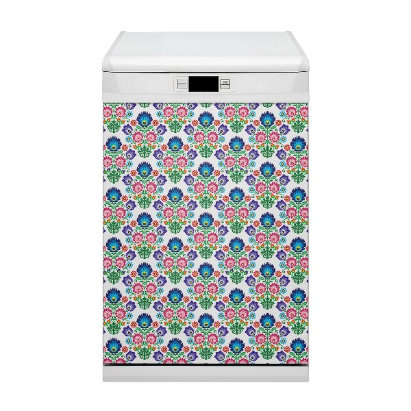Coperchio magnetico decorativo per lavastoviglie Pattern folk
