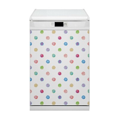 Copertura magnetica per porta della lavastoviglie Punti colorati