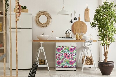 Copertura magnetica per porta della lavastoviglie Fiori e bacche