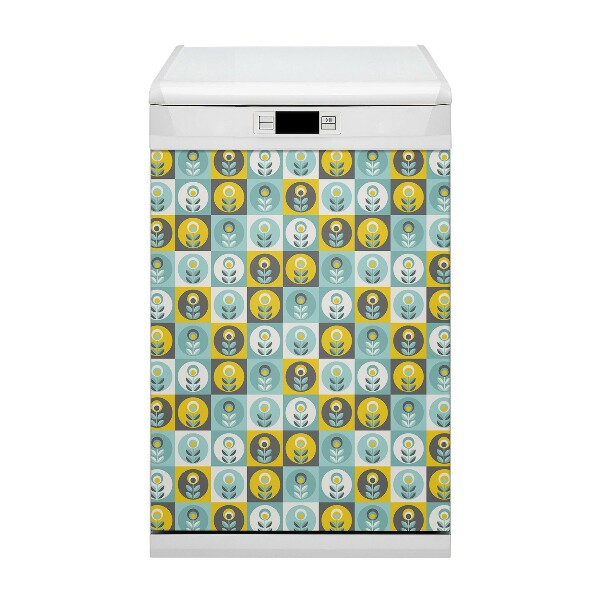 Adesivo magnetico per lavastoviglie Pattern floreale