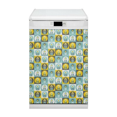 Adesivo magnetico per lavastoviglie Pattern floreale