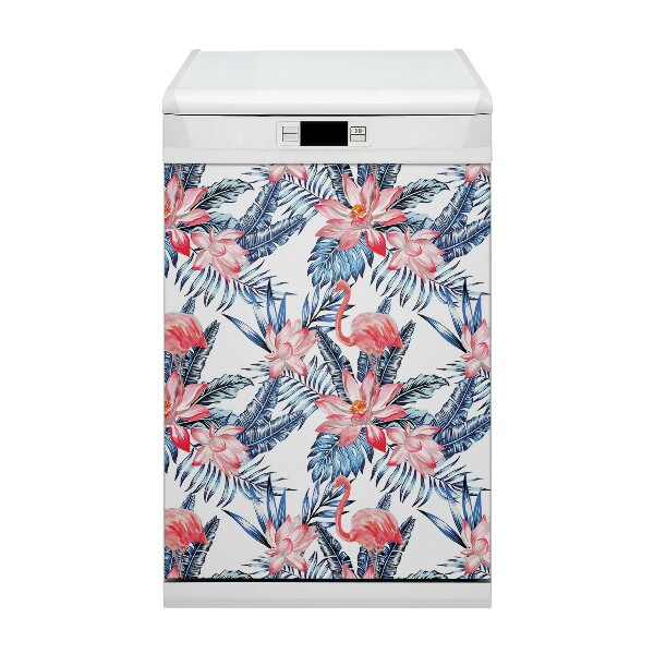 Adesivo magnetico per lavastoviglie Flamingo dipinto