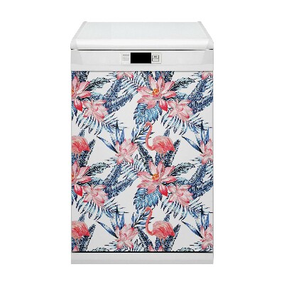 Adesivo magnetico per lavastoviglie Flamingo dipinto
