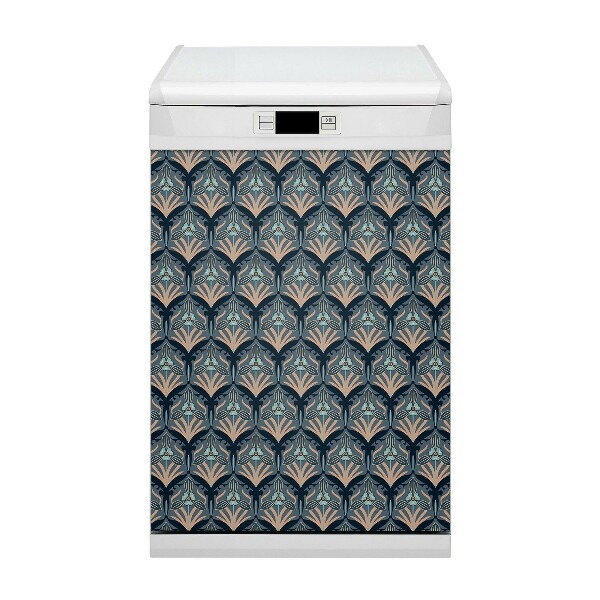 Copertura magnetica per porta della lavastoviglie Fiori vintage