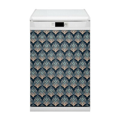 Copertura magnetica per porta della lavastoviglie Fiori vintage