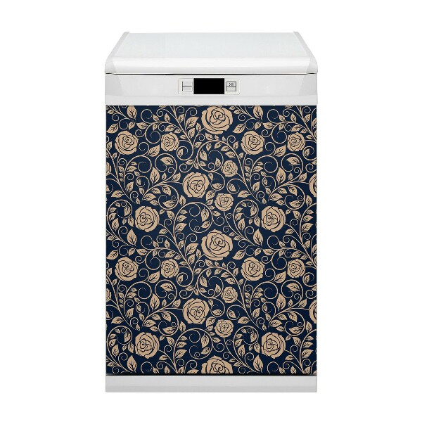 Copertura magnetica per porta della lavastoviglie Rose vintage