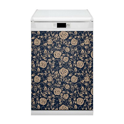 Copertura magnetica per porta della lavastoviglie Rose vintage