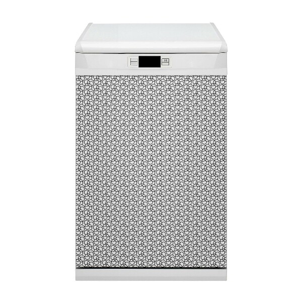 Adesivo magnetico per lavastoviglie Ruote in bianco e nero