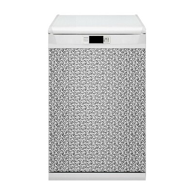 Adesivo magnetico per lavastoviglie Ruote in bianco e nero