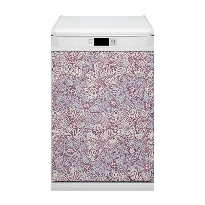 Coperchio magnetico decorativo per lavastoviglie Doodle Fiori