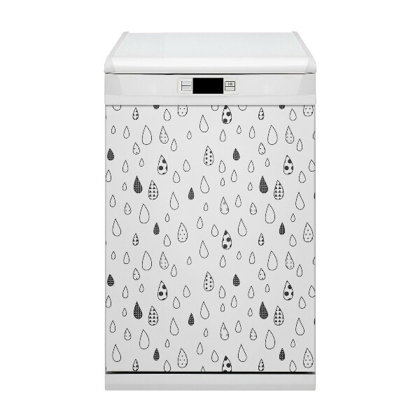 Copertura magnetica per porta della lavastoviglie Abstracts gocce