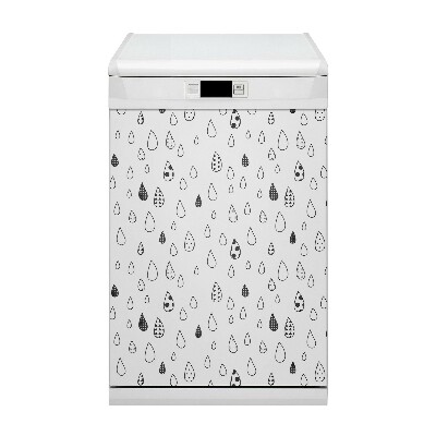 Copertura magnetica per porta della lavastoviglie Abstracts gocce