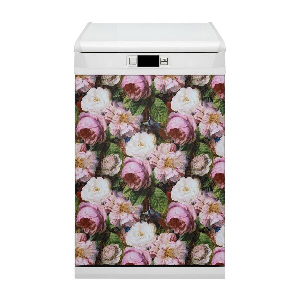 Copertura magnetica per porta della lavastoviglie Giardino di rose