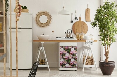 Copertura magnetica per porta della lavastoviglie Giardino di rose
