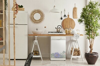 Coperchio magnetico decorativo per lavastoviglie Cactus prato