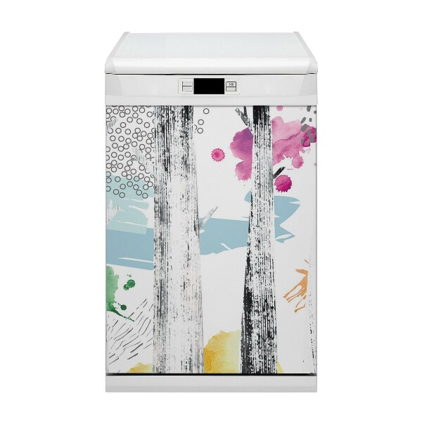 Adesivo magnetico per lavastoviglie Astrazione forestale